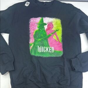 Gildan Black Wicked Graphic Sweater size small